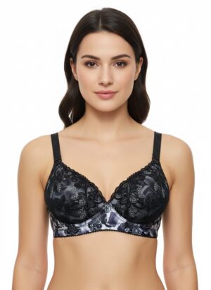 White Dotted Black Bra