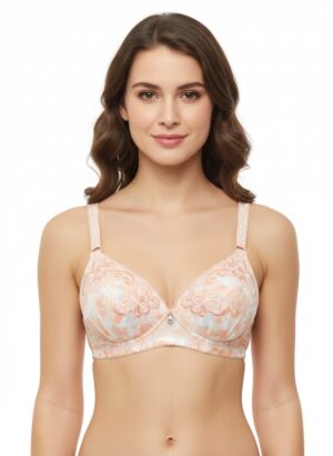 Peachy Floral Bra